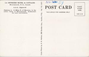 La Hetriere Motel & Cottages Memramcook NB New Brunswick Unused Postcard D71