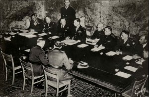 Reims France German Surrender WWII Signing c1945 Real Photo Postcard