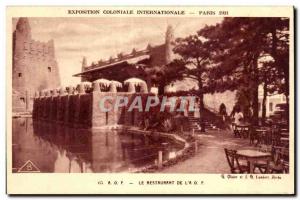 Old Postcard Exposition Coloniale Internationale Paris 1931 F A O Restaurant ...