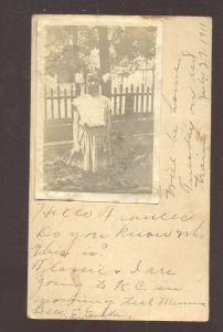 RPPC ODESSA MISSOURI JENNINGS PRETTY GIRL VINTAGE REAL PHOTO POSTCARD