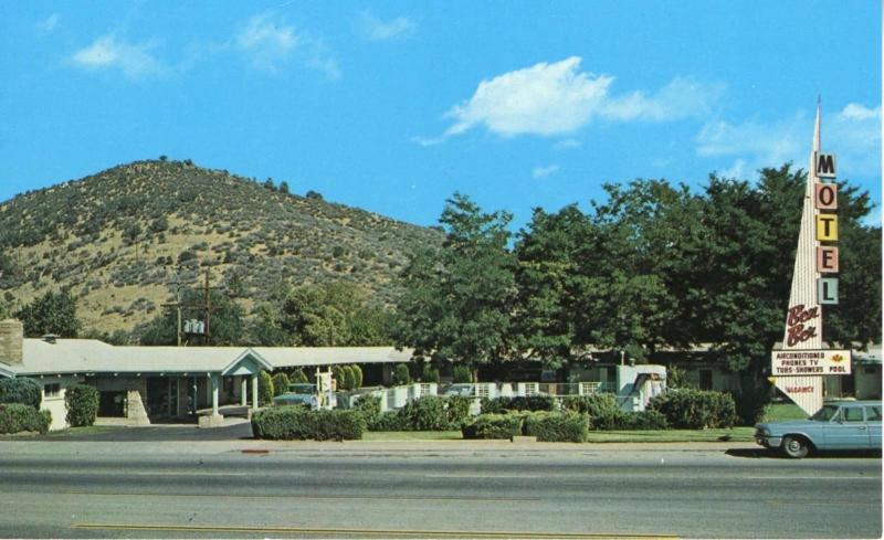 Ben-Ber Motel Yreka CA Calif. I-5 AAA Fred Baker Vintage Postcard D1