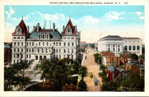 New York Albany State Capitol and Education Building Curteich