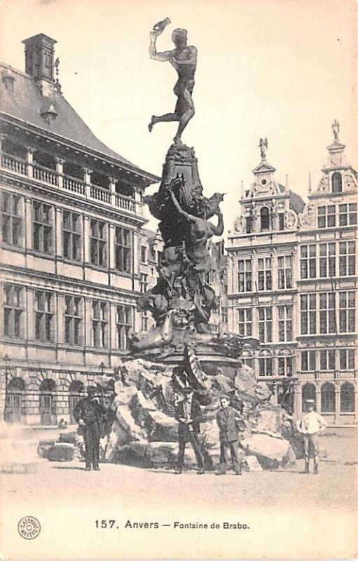 Fontaine de Brabo Anvers Belgium Unused 