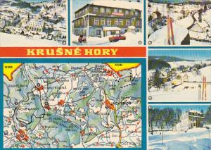 Czechoslovakia Krusne Hory Multi View With Map