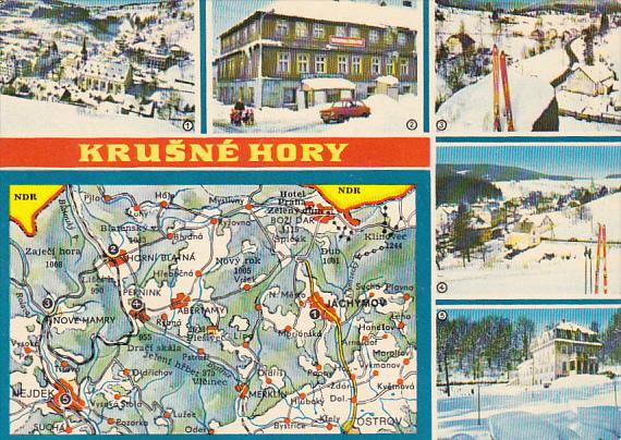 Czechoslovakia Krusne Hory Multi View With Map