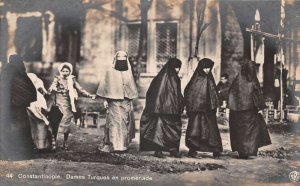 Constantinople Turkey Turkish Women Real Photo Vintage Postcard AA68106