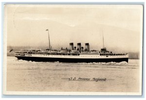 Canada RPPC Photo Postcard S.S. Prince Marguerite c1920's Posted Antique