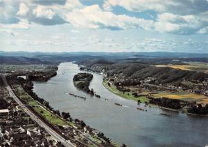 BT11070 Blick vom drachenfels auf das rheintal mit der insel nonne       Germany