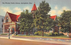 The Warder Public Library Dedicated to people June12th, 1890 Springfield, Ohi...