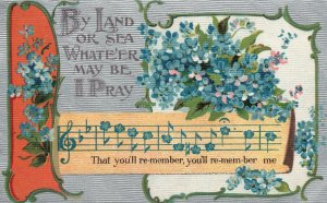 ​​Vintage Postcard 1910 By Land Or Sea I Pray You'll Remember Me Greetings