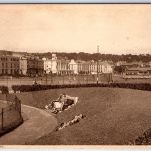 c1910s Teignmouth, UK The Den Recreation Lawn Tennis Court Postcard City Row A83
