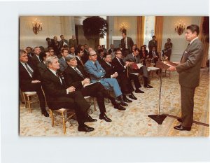 Postcard Pres. Reagan Addresses the Senate Republicans White House Washington DC