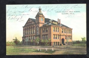 GUTHRY OKLAHOMA LOGAN COUNTY HIGH SCHOOL BUILDING VINTAGE POSTCARD