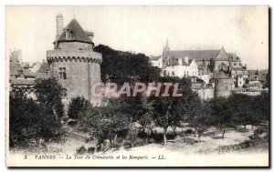 Old Postcard Vannes La Tour du Connetable and the Remparts