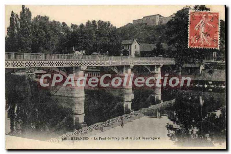 Old Postcard Besancon Le Pont De Bregille And Fort Besuregard