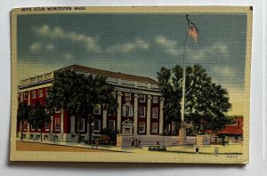 Vintage Postcard Boys Club Worcester, Massachusetts K5