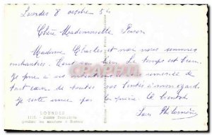 Old Postcard Souvenir De Lourdes Sainte Bernadette keeping the sheep has Bartres