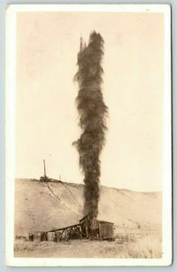 Wyoming~Oil Well Shooting~Oil Thrown 150 Feet High by Nitro Glycerin Blast~c1920 