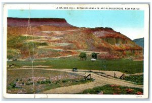 1932 La Bajada Between Santa Fe & Albuquerque New Mexico NM Posted Car Postcard