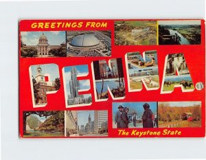 Postcard The Keystone State Greetings From Pennsylvania USA