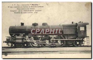 Postcard Old Train Locomotive Pacific in 2901 built the workshops of Sottevil...