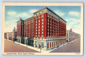 Grand Rapids Michigan Postcard Pantlind Hotel Building Aerial View 1940 Unposted