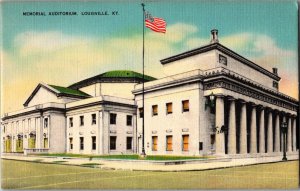 Postcard MEMORIAL AUDITORIUM. LOUISVILLE, KY Kentucky KF4