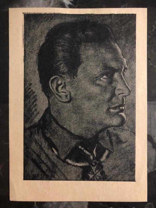 Mint WW 2 Germany Waffen SS Postcard Anti Stalin Worthless Imprint Luftwaffe RM