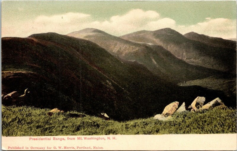 Presidential Range Mt Washington NH New Hampshire Antique Postcard UDB UNP 