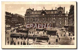 Old Postcard Paris Saint Lazare Gare St Lazare Station