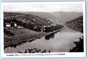 Heidelberg Germany Postcard Devil's Pulpit and Stift Church c1940's RPPC Photo