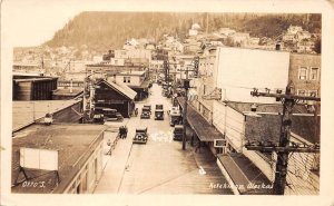 Ketchikan Alaska Street Scene Birds Eye View Real Photo Postcard AA65881