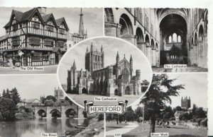 Herefordshire Postcard - Views of Hereford - Real Photograph - TZ11796