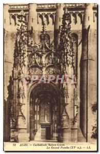 Postcard Old Albi Cathedral Ste Cecile Grand Porch