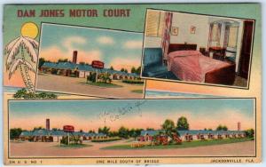 JACKSONVILLE, Florida  FL   Roadside  DAN JONES MOTOR COURT  c1940s  Postcard