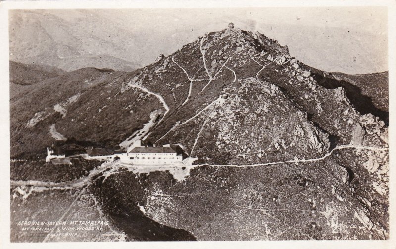 California Mount Tamalpais Aerial View Real Photo