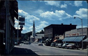 Springfield Vermont VT Claissic Cars 1950s Cars Vintage Postcard