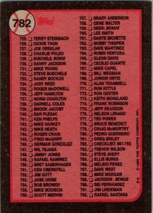 1989 Topps Baseball Card Checklist #661-792 sk3133