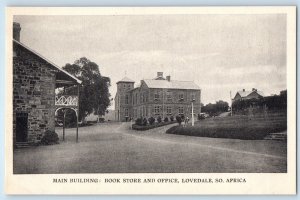 South Africa Postcard Main Building Bookstore Office Lovedale c1930's
