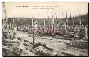 Old Postcard L & # 39Aisne devastated La Vallee I & # 39Ailette At Mount Monk...