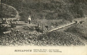 PC CPA SINGAPORE, ZINC FACTORY - THE WASHING, Vintage Postcard (b19618)