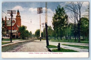 Akron Ohio Postcard Union Forge Mill Sts. Exterior Building 1908 Vintage Antique