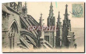 CARTE Postal Former Mont Saint Michel's Lace Granite staircase