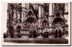 Old Postcard Bourges La Cathedrale The Western Gate