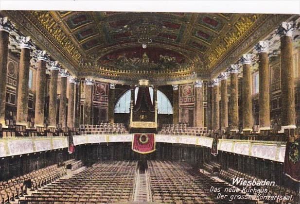 Germany Wiesbaden Das neue Kurhaus Der grosse Konzertsaal