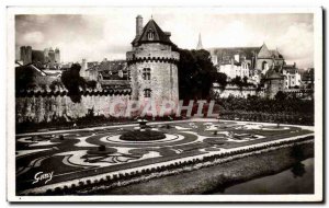 Old Postcard Vannes Gardens warren