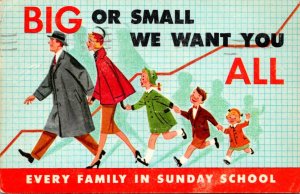 Sunday School Big Or Small We Want You 1968