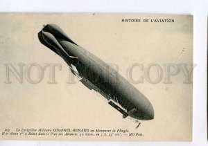 415265 Aviation history FRANCE airship dirigible Colonel-Renard Vintage postcard