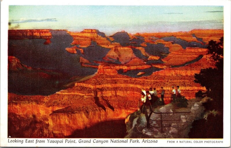 Looking East Yavapai Point Grand Canyon National Prk Arizona AZ Village Postcard 