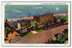 c1940 Lincoln Group Chicago Worlds Fair Boyhood Hodgenville Kentucky Il Postcard